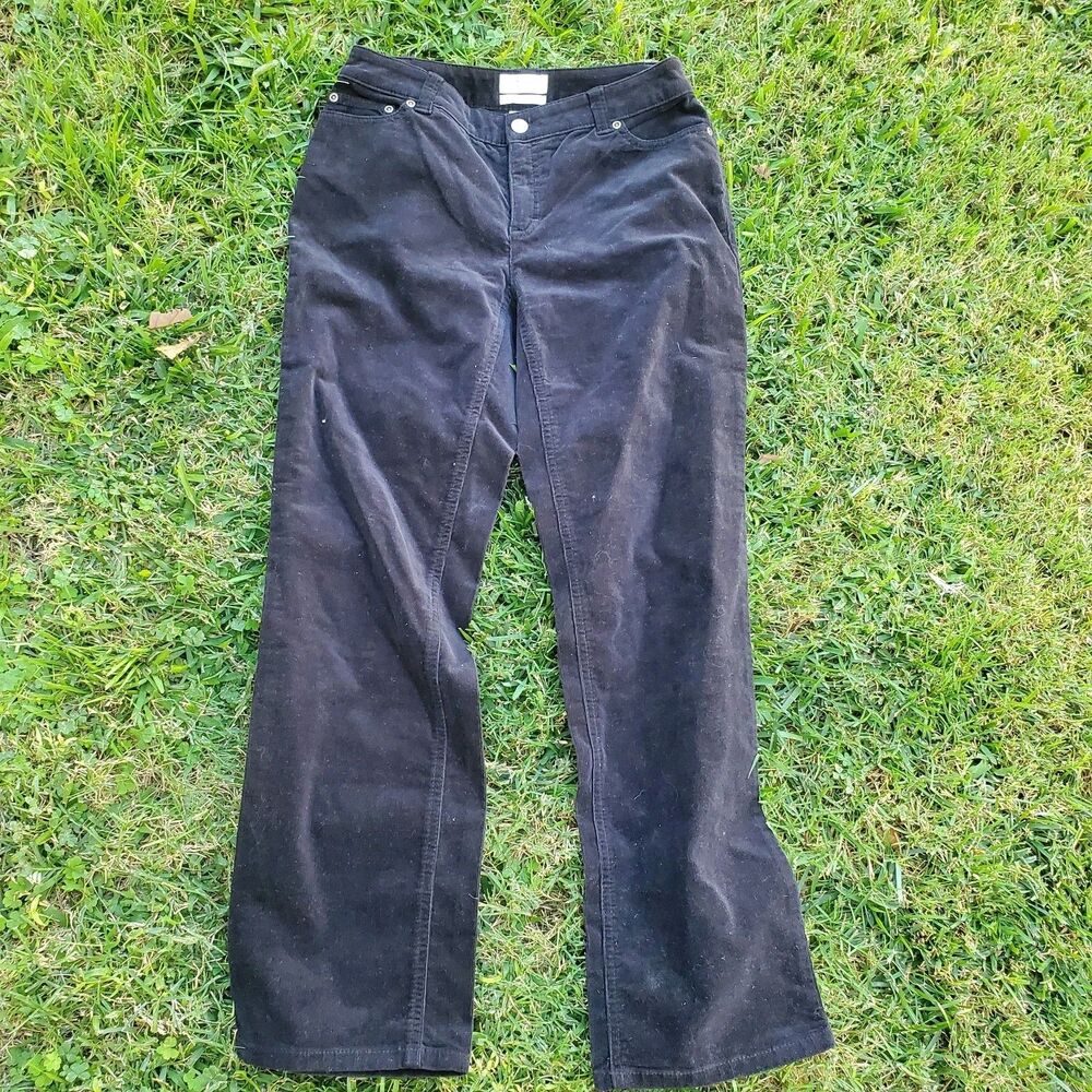 Charter Club Black Classic Fit Corduroy Pants Size 2P